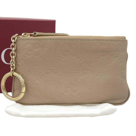 GUCCI Accessories - Gucci GG Emblem Key Case 815891 2184 Leather Beige